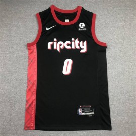 Camiseta Damian Lillard #0 Portland Trail Blazers 2022 Ripcity Edition Negro
