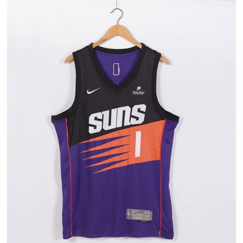 Camiseta Devin Booker #1 Phoenix Suns Púrpura Camiseta Devin Booker #1 Phoenix Suns Púrpura