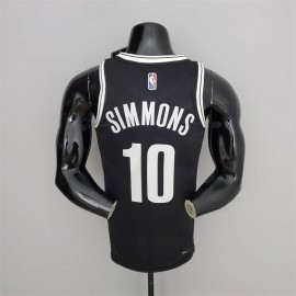 Camiseta Ben Simmons #10 Brooklyn Nets Edición 75 Aniversario Negro