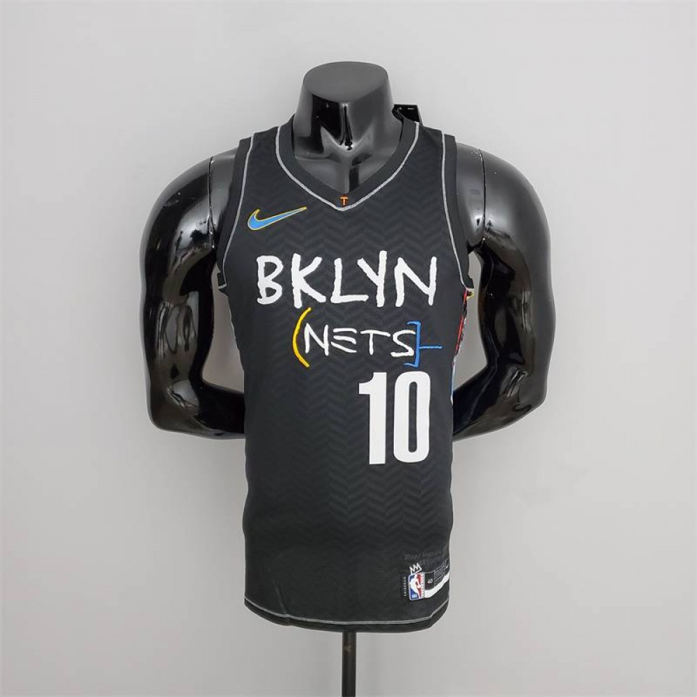 Camiseta Ben Simmons #10 Brooklyn Nets Icon Azul City Edition Negro