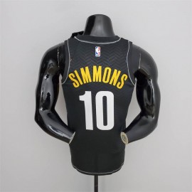 Camiseta Ben Simmons #10 Brooklyn Nets Icon Azul City Edition Negro