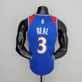 Camiseta Bradley Beal #3 Washington Wizards 2022 City Edition Azul/Rojo Camiseta Bradley Beal #3 Washington Wizards 2022 City Edition Azul/Rojo