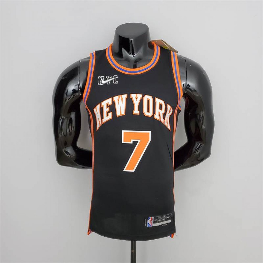 Camiseta Carmelo Anthony #7 New York Knicks 2022 City Edition Negro