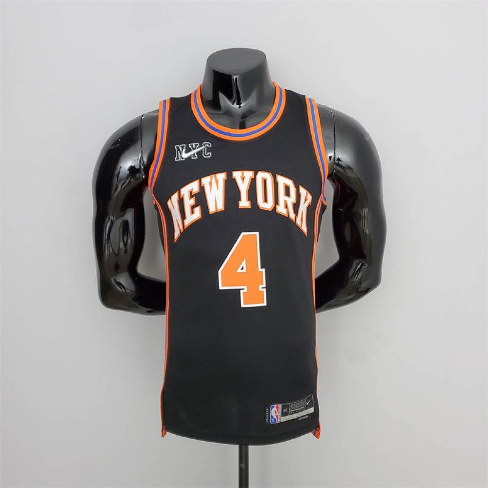 Camiseta Derrick Rose #4 New York Knicks 2022 City Edition Negro