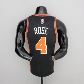 Camiseta Derrick Rose #4 New York Knicks 2022 City Edition Negro