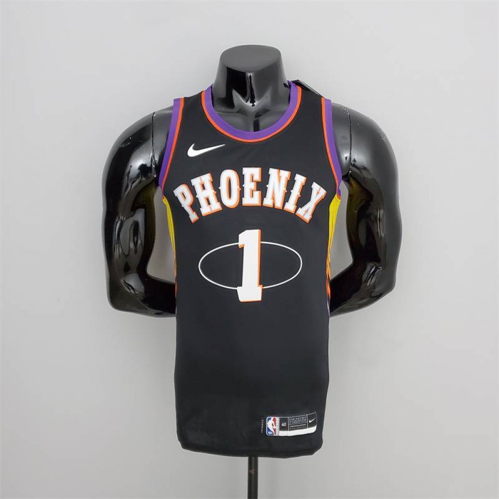 Camiseta Devin Booker #1 Phoenix Suns 2022 City Edition Negro