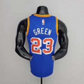 Camiseta Draymond Green #23 Golden State Warriors Edición 75 Aniversario Clásico Edition Azul Camiseta Draymond Green #23 Golden State Warriors Edición 75 Aniversario Clásico Edition Azul