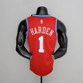 Camiseta James Harden #1 Philadelphia 76ers Cuello en V Rojo Camiseta James Harden #1 Philadelphia 76ers Cuello en V Rojo