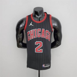 Camiseta Lonzo Ball #2 Chicago Bulls Edición 75 Aniversario Jordan Negro