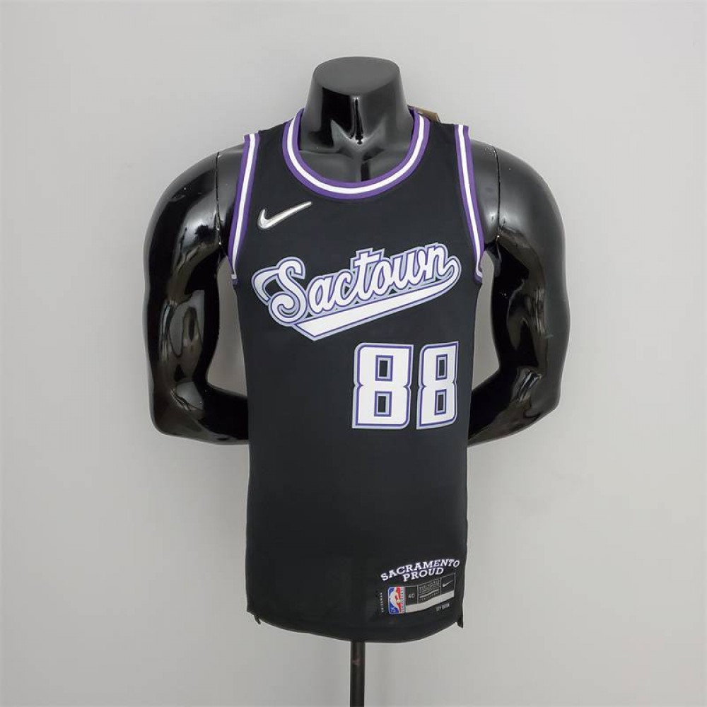 Camiseta Neemias Queta #88 Sacramento Kings 2022 City Edition Negro Camiseta Neemias Queta #88 Sacramento Kings 2022 City Edition Negro