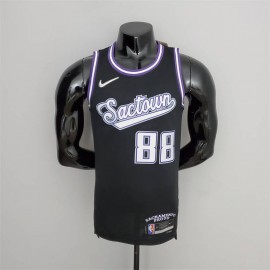 Camiseta Neemias Queta #88 Sacramento Kings 2022 City Edition Negro