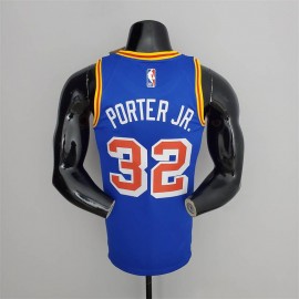 Camiseta Otto Porter Jr. #32 Golden State Warriors Edición 75 Aniversario Clásico Edition Azul Camiseta Otto Porter Jr. #32 Golden State Warriors Edición 75 Aniversario Clásico Edition Azul