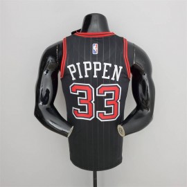 Camiseta Scottie Pippen #33 Chicago Bulls Edición 75 Aniversario Jordan Negro