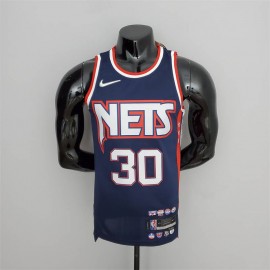 Camiseta Seth Curry #30 Brooklyn Nets 2022 City Edition Azul Marino