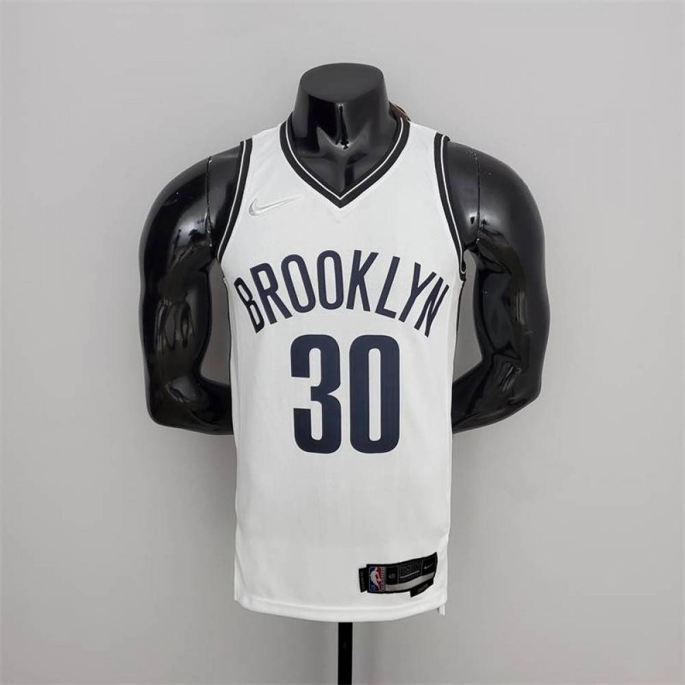 Camiseta Seth Curry #30 Brooklyn Nets Edición 75 Aniversario Blanco Camiseta Seth Curry #30 Brooklyn Nets Edición 75 Aniversario Blanco