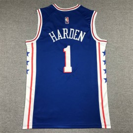 Camiseta James Harden #1 Philadelphia 76ers Azul Camiseta James Harden #1 Philadelphia 76ers Azul