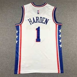 Camiseta James Harden #1 Philadelphia 76ers Blanco