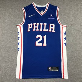 Camiseta Joel Embiid #21 Philadelphia 76ers Azul