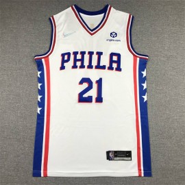 Camiseta Joel Embiid #21 Philadelphia 76ers Blanco