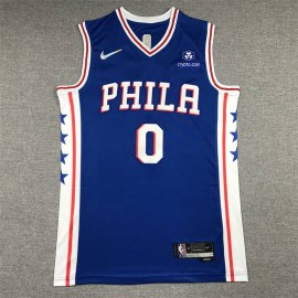 Camiseta Tyrese Maxey #0 Philadelphia 76ers Azul