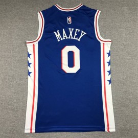 Camiseta Tyrese Maxey #0 Philadelphia 76ers Azul Camiseta Tyrese Maxey #0 Philadelphia 76ers Azul