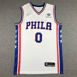 Camiseta Tyrese Maxey #0 Philadelphia 76ers Blanco