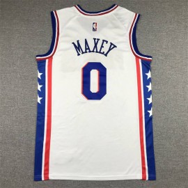 Camiseta Tyrese Maxey #0 Philadelphia 76ers Blanco Camiseta Tyrese Maxey #0 Philadelphia 76ers Blanco