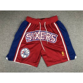 Pantalon Corto De Bolsillo Philadelphia 76ers Clásico Edition Rojo