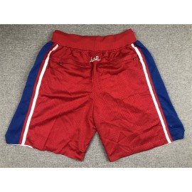 Pantalon Corto De Bolsillo Philadelphia 76ers Clásico Edition Rojo Pantalon Corto De Bolsillo Philadelphia 76ers Clásico Edition Rojo