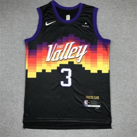 Camiseta Chris Paul #3 Phoenix Suns City Edition Icon 75 Aniversario Negro
