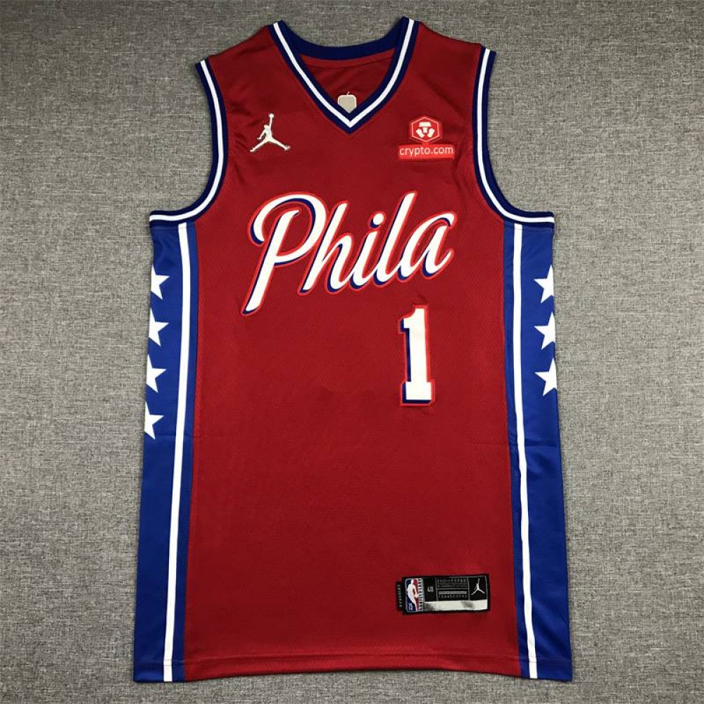Camiseta James Harden #1 Philadelphia 76ers Rojo Camiseta James Harden #1 Philadelphia 76ers Rojo