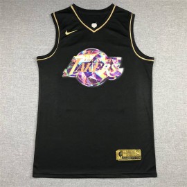 Camiseta LeBron James #6 Los Angeles Lakers Diamond Edition Oro Negro