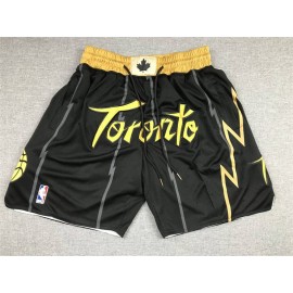 Pantalon Corto De Bolsillo Toronto Raptors City Edition Negro