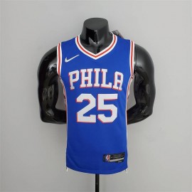 Camiseta Ben Simmons #25 Philadelphia 76ers Edición 75 Aniversario Azul