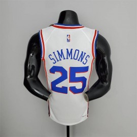 Camiseta Ben Simmons #25 Philadelphia 76ers Edición 75 Aniversario Blanco