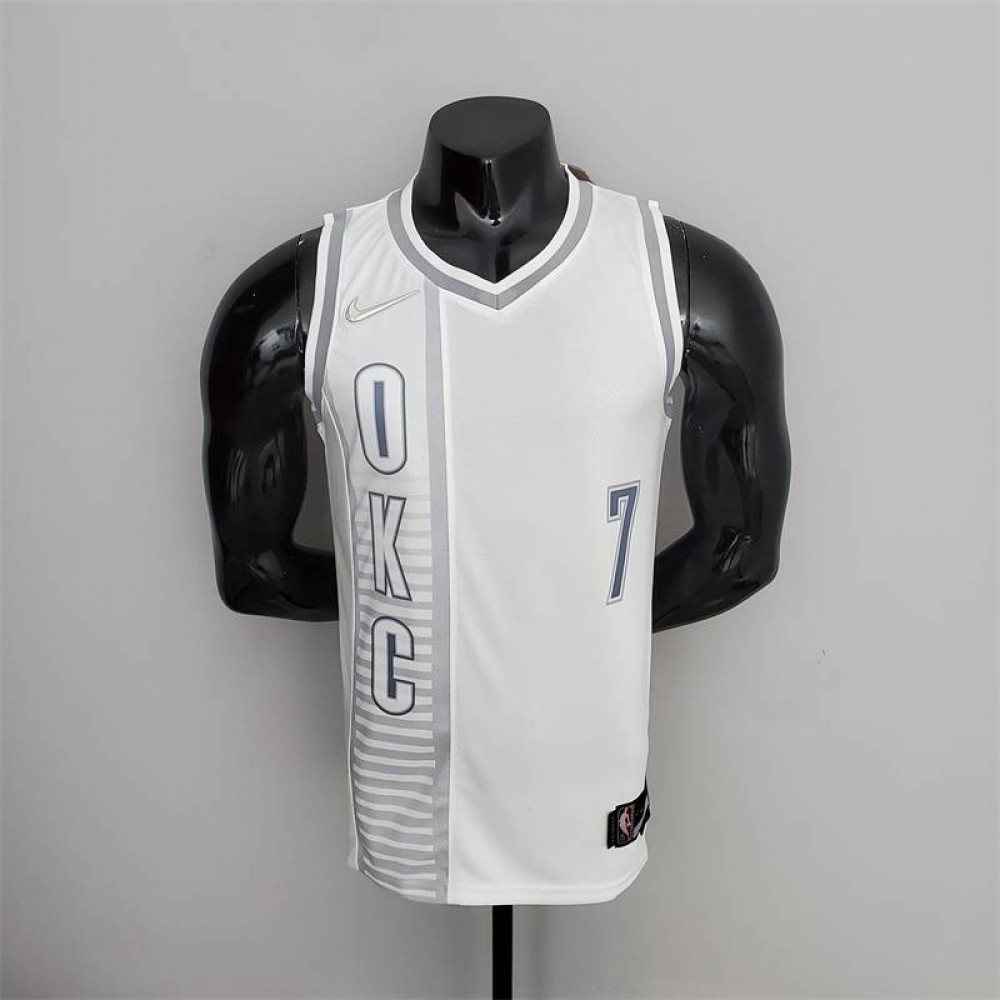 Camiseta Carmelo Anthony #7 Oklahoma City Thunder Edición 75 Aniversario 2022 City Edition Blanco