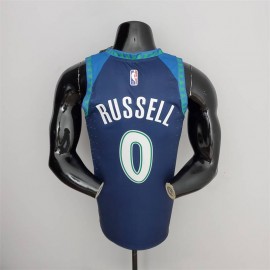 Camiseta D'Angelo Russell #0 Minnesota Timberwolves Edición 75 Aniversario 2022 City Edition Azul Camiseta D'Angelo Russell #0 Minnesota Timberwolves Edición 75 Aniversario 2022 City Edition Azul