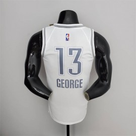 Camiseta Paul George #13 Oklahoma City Thunder Edición 75 Aniversario 2022 City Edition Blanco