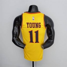 Camiseta Trae Young #11 Atlanta Hawks Edición 75 Aniversario 2022 City Edition Amarillo Camiseta Trae Young #11 Atlanta Hawks Edición 75 Aniversario 2022 City Edition Amarillo