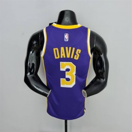 Camiseta Anthony Davis #3 Los Angeles Lakers Jordan Edición 75 Aniversario Púrpura
