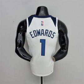 Camiseta Anthony Edwards #1 Minnesota Timberwolves Edición 75 Aniversario Blanco
