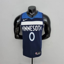 Camiseta D'Angelo Russell #0 Minnesota Timberwolves Edición 75 Aniversario Azul Real
