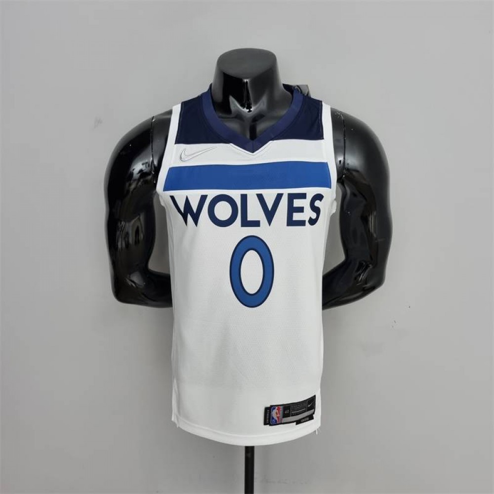 Camiseta D'Angelo Russell #0 Minnesota Timberwolves Edición 75 Aniversario Blanco