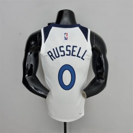 Camiseta D'Angelo Russell #0 Minnesota Timberwolves Edición 75 Aniversario Blanco