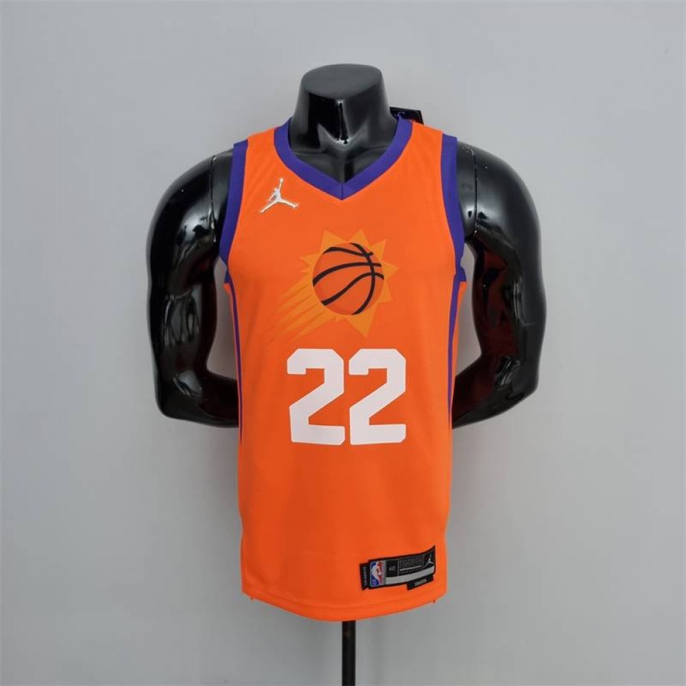 Camiseta Deandre Ayton #22 Phoenix Suns Jordan Edición 75 Aniversario Naranja