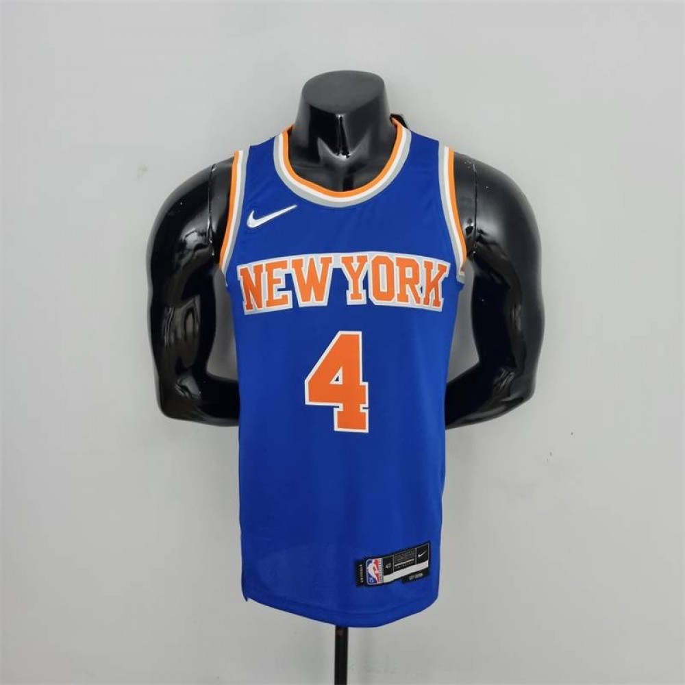 Camiseta Derrick Rose #4 New York Knicks Edición 75 Aniversario Azul