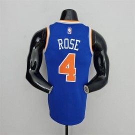 Camiseta Derrick Rose #4 New York Knicks Edición 75 Aniversario Azul