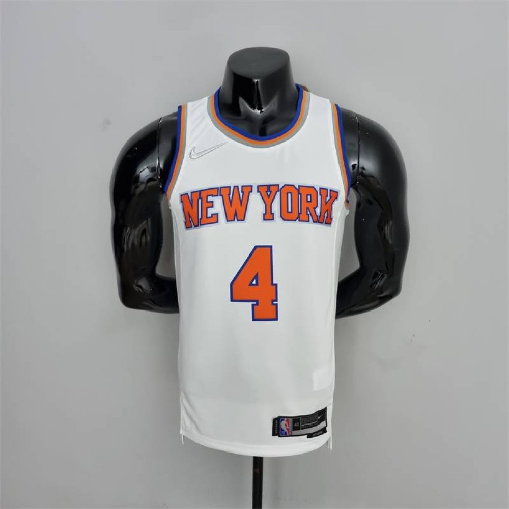 Camiseta Derrick Rose #4 New York Knicks Edición 75 Aniversario Blanco