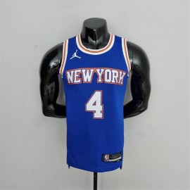 Camiseta Derrick Rose #4 New York Knicks Jordan Limited Edición 75 Aniversario Azul