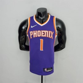 Camiseta Devin Booker #1 Phoenix Suns Edición 75 Aniversario Púrpura